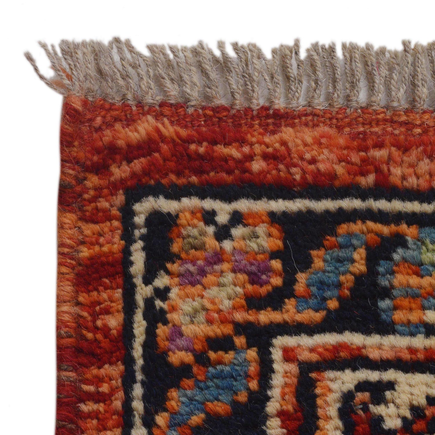Shirazi Area Rug Handmade Red Medallion 7x10 ft