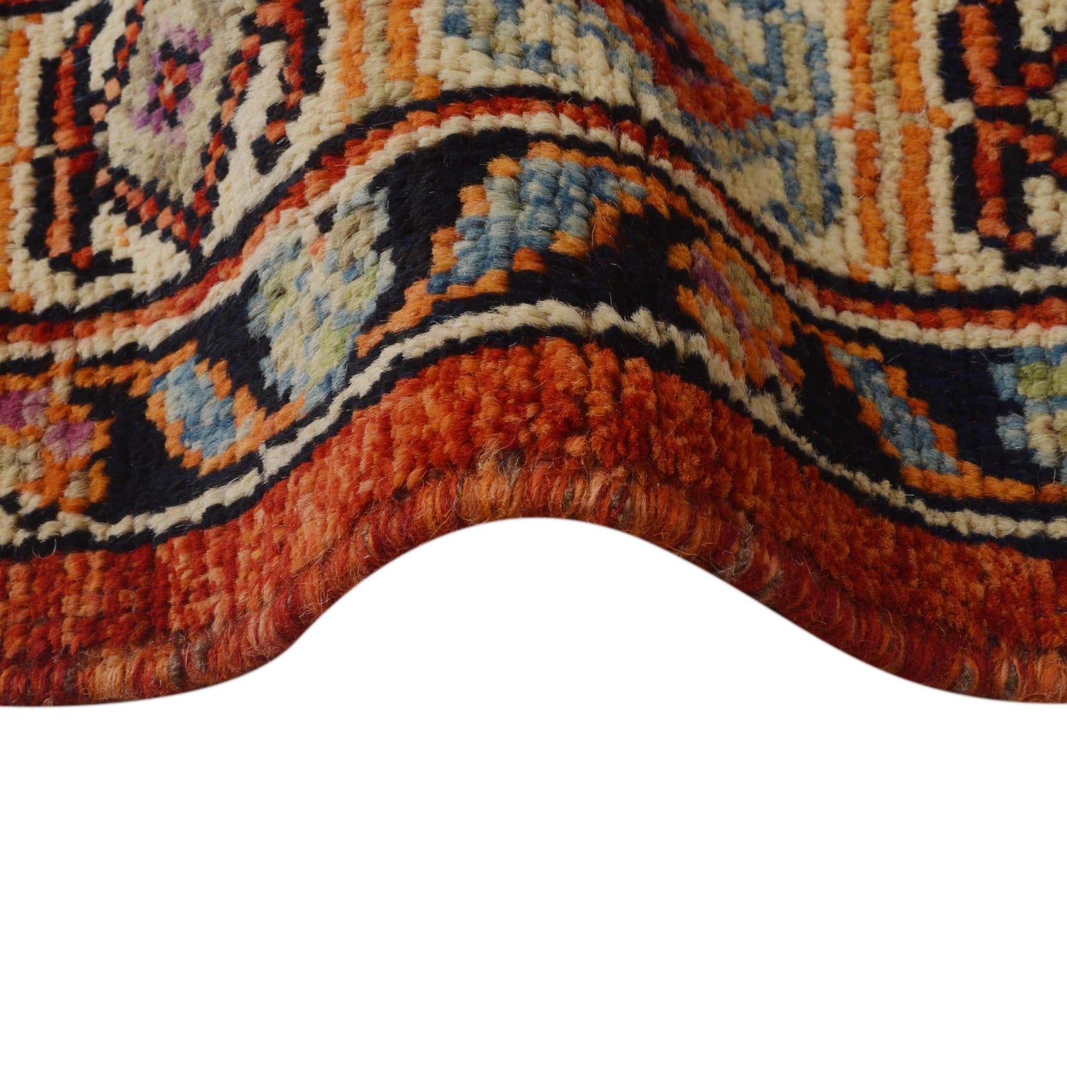 Shirazi Area Rug Handmade Red Medallion 7x10 ft