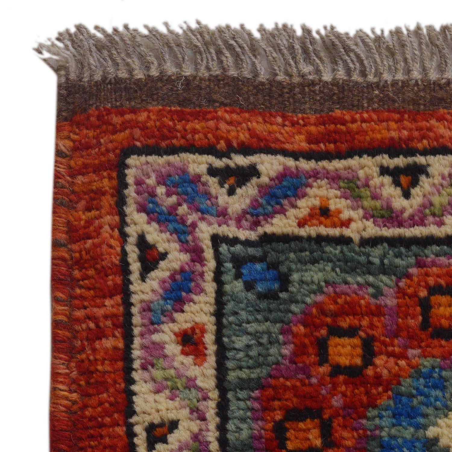 Shirazi Area Rug Handmade Red Medallion 7x10 ft