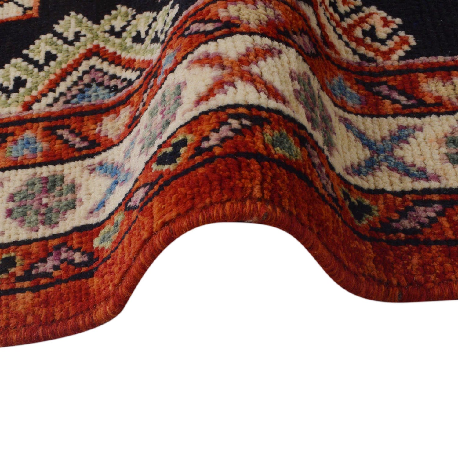 Shirazi Area Rug Handmade Red Medallion 5x8 ft