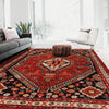 Shirazi Area Rug Handmade Red Medallion 5x8 ft