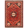Shirazi Area Rug Handmade Red Medallion 4x6 ft
