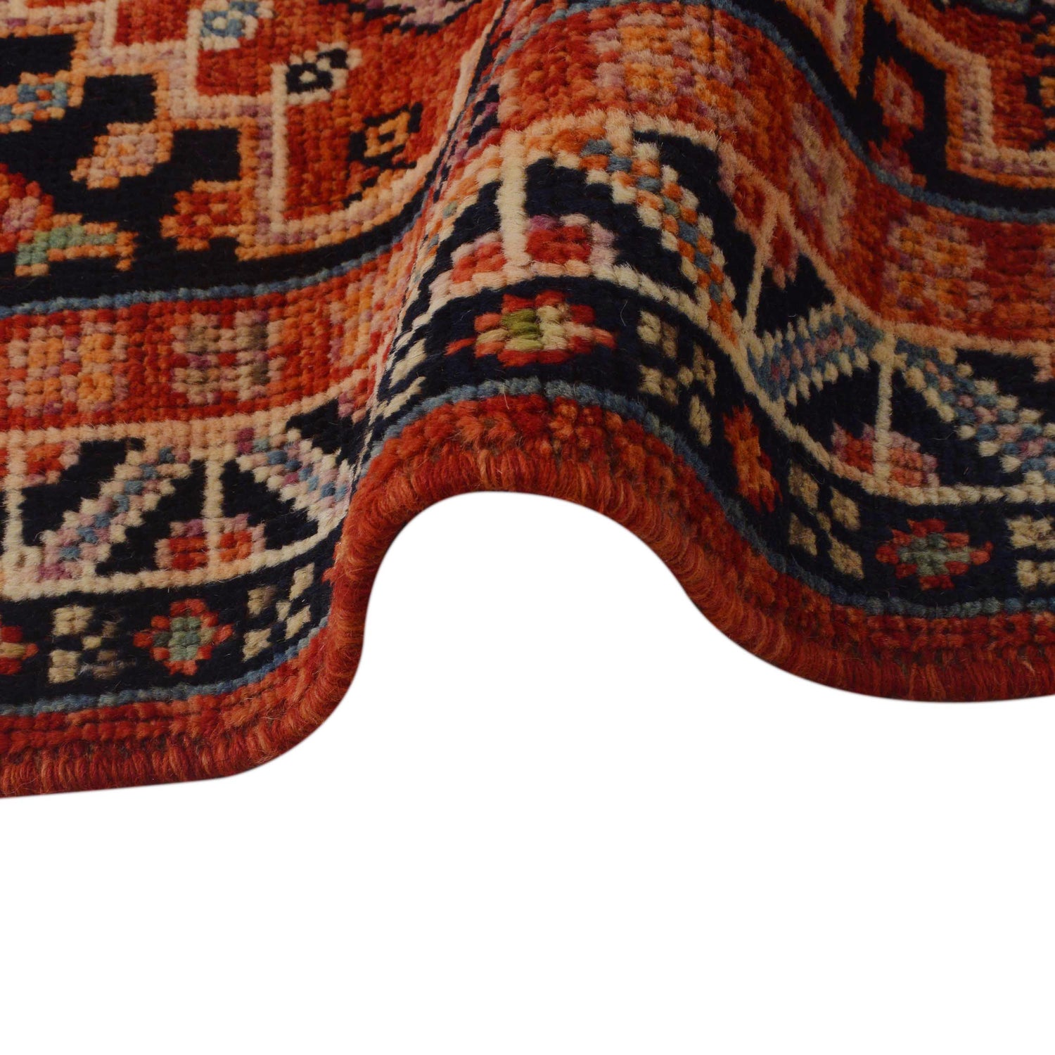Shirazi Area Rug Handmade Red Medallion 4x6 ft