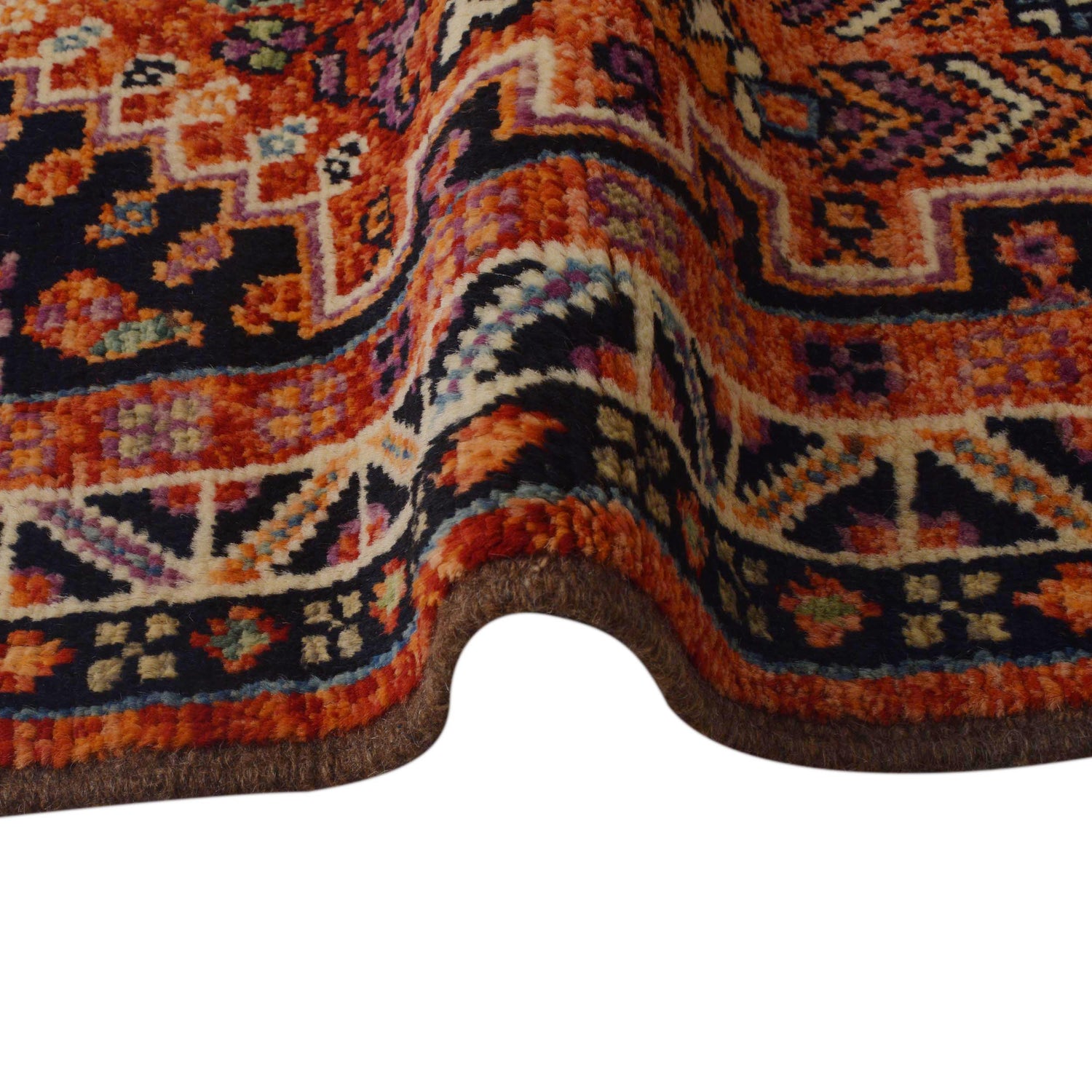 Shirazi Area Rug Handmade Red Medallion 4x6 ft