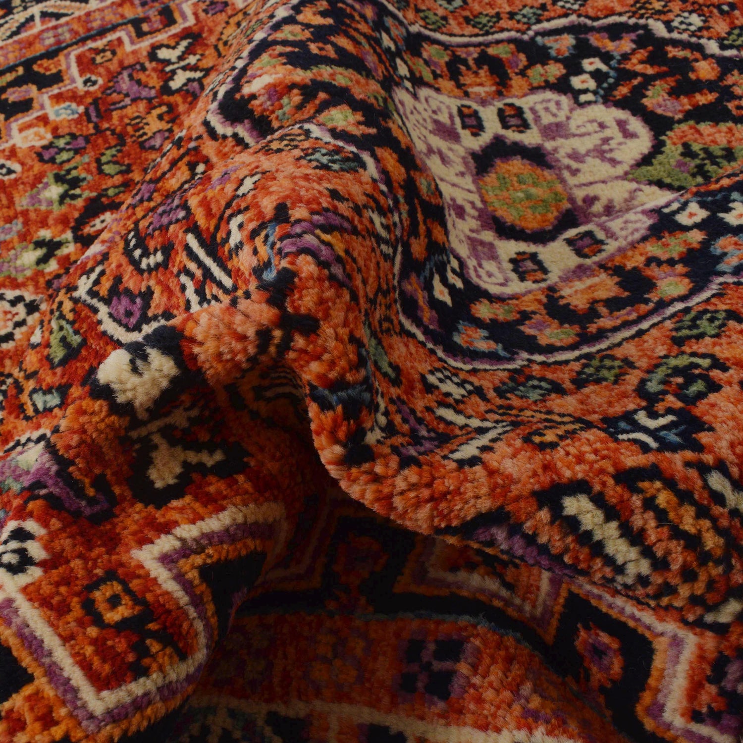 Shirazi Area Rug Handmade Red Medallion 4x6 ft