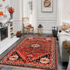 Shirazi Area Rug Handmade Red Medallion 4x6 ft