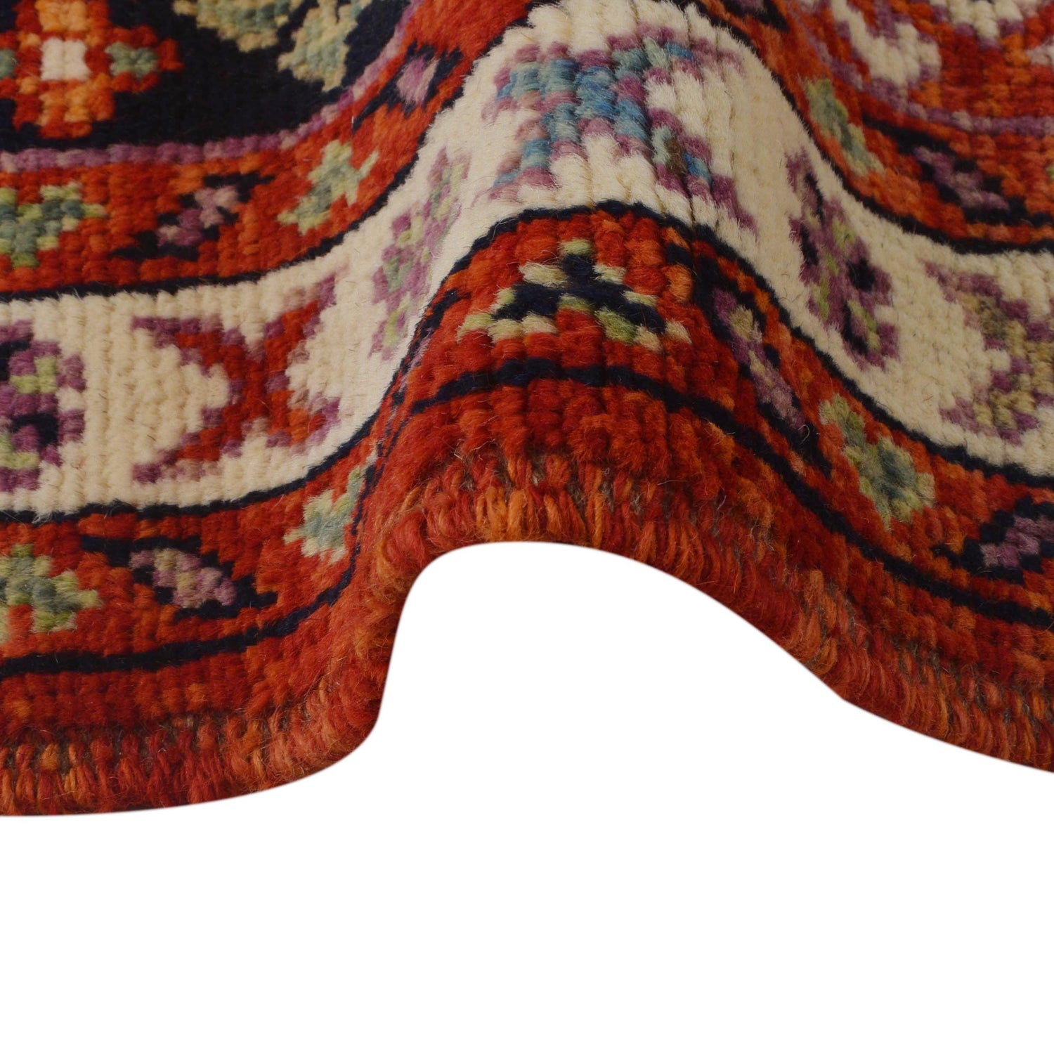 Shirazi Area Rug Handmade Red Medallion 4x6 ft