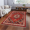 Shirazi Area Rug Handmade Red Medallion 4x6 ft