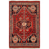 Shirazi Area Rug Handmade Red Medallion 4x6 ft