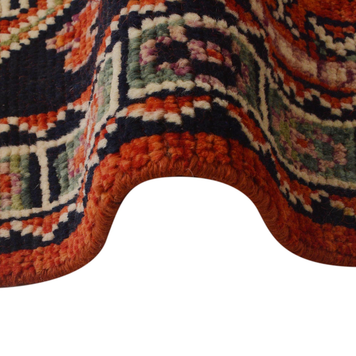 Shirazi Area Rug Handmade Red Medallion 4x6 ft