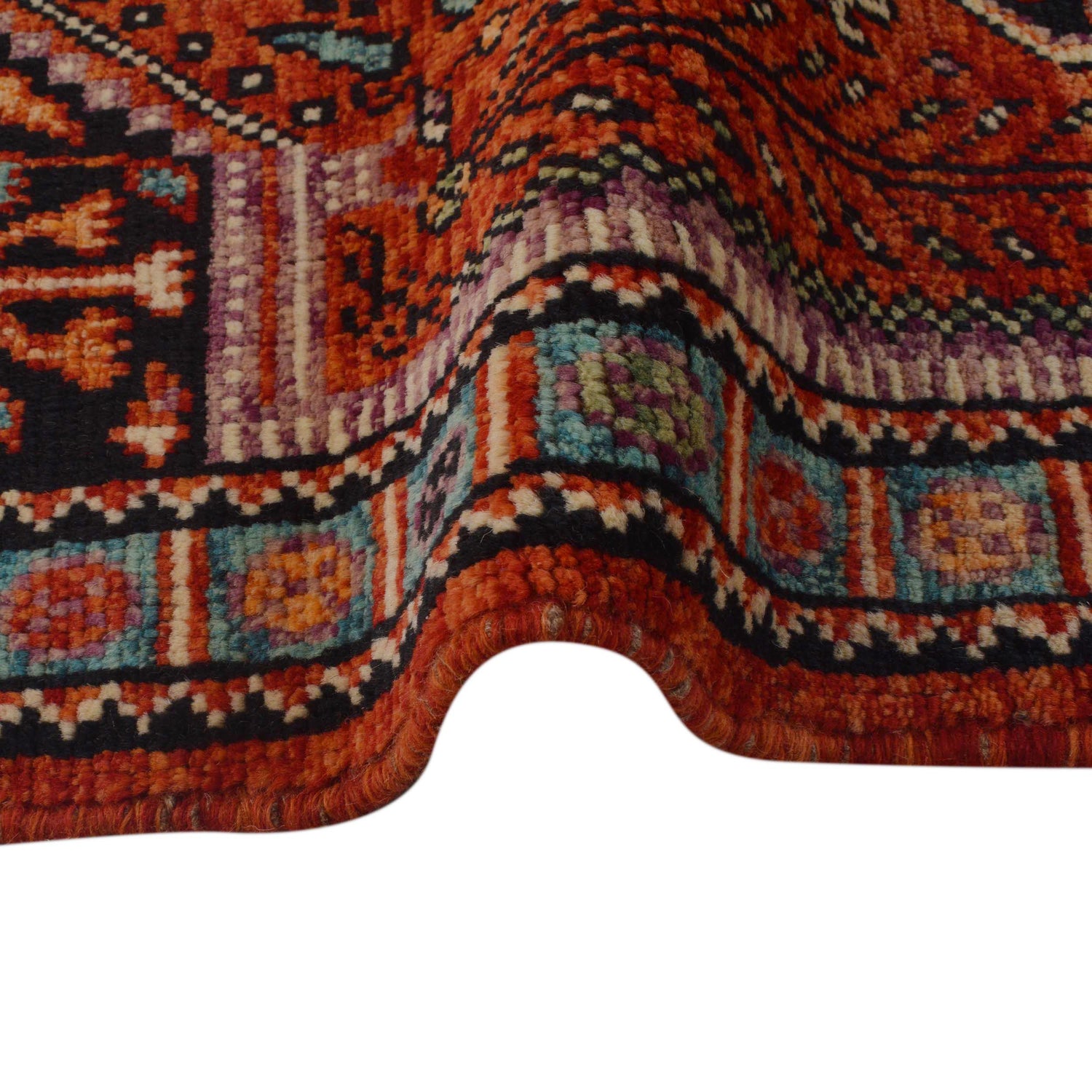 Shirazi Area Rug Handmade Red Medallion 3x5 ft