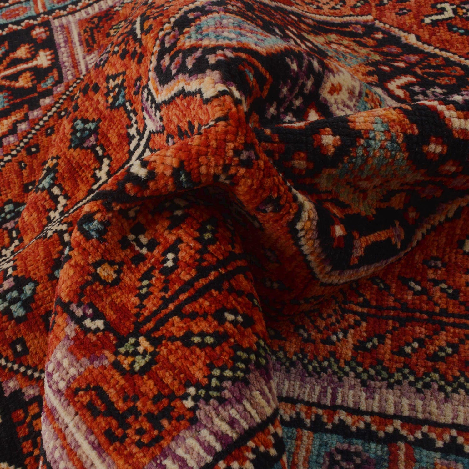 Shirazi Area Rug Handmade Red Medallion 3x5 ft