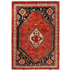 Shirazi Area Rug Handmade Red Medallion 7x10 ft