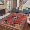 Shirazi Area Rug Handmade Multi Medallion 5x8 ft