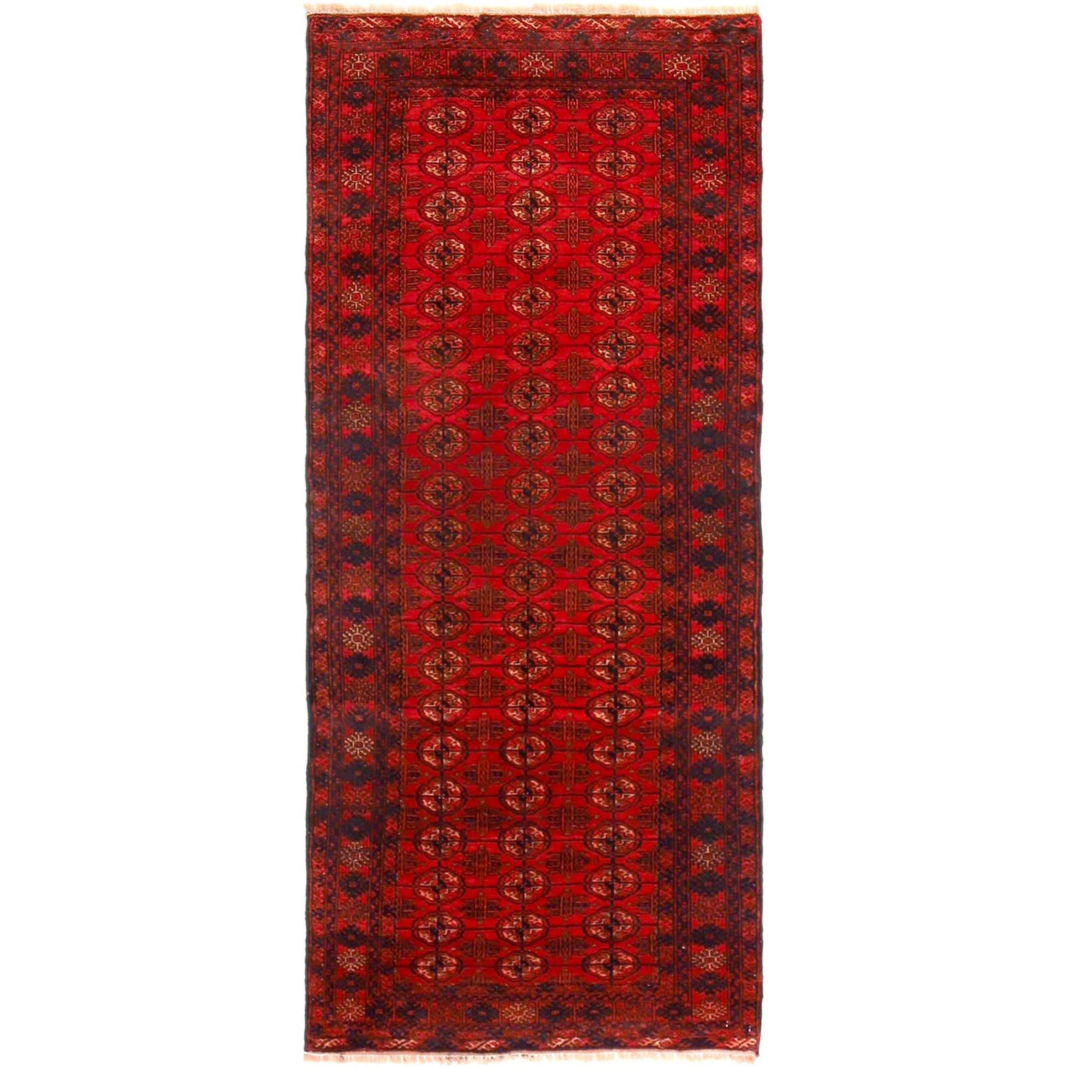 Bokhara Rug Handmade Vibrant Red Medallion 6' Runner