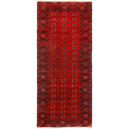 Bokhara Rug Handmade Vibrant Red Medallion 6' Runner
