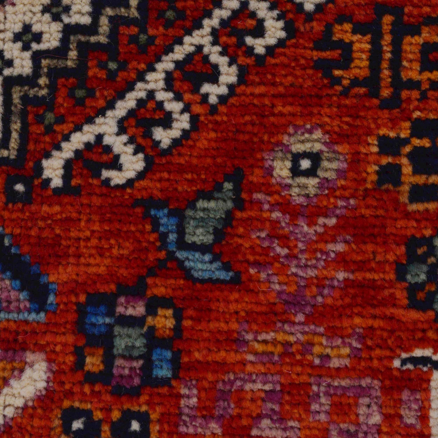 Shirazi Area Rug Handmade Red Medallion 5x8 ft