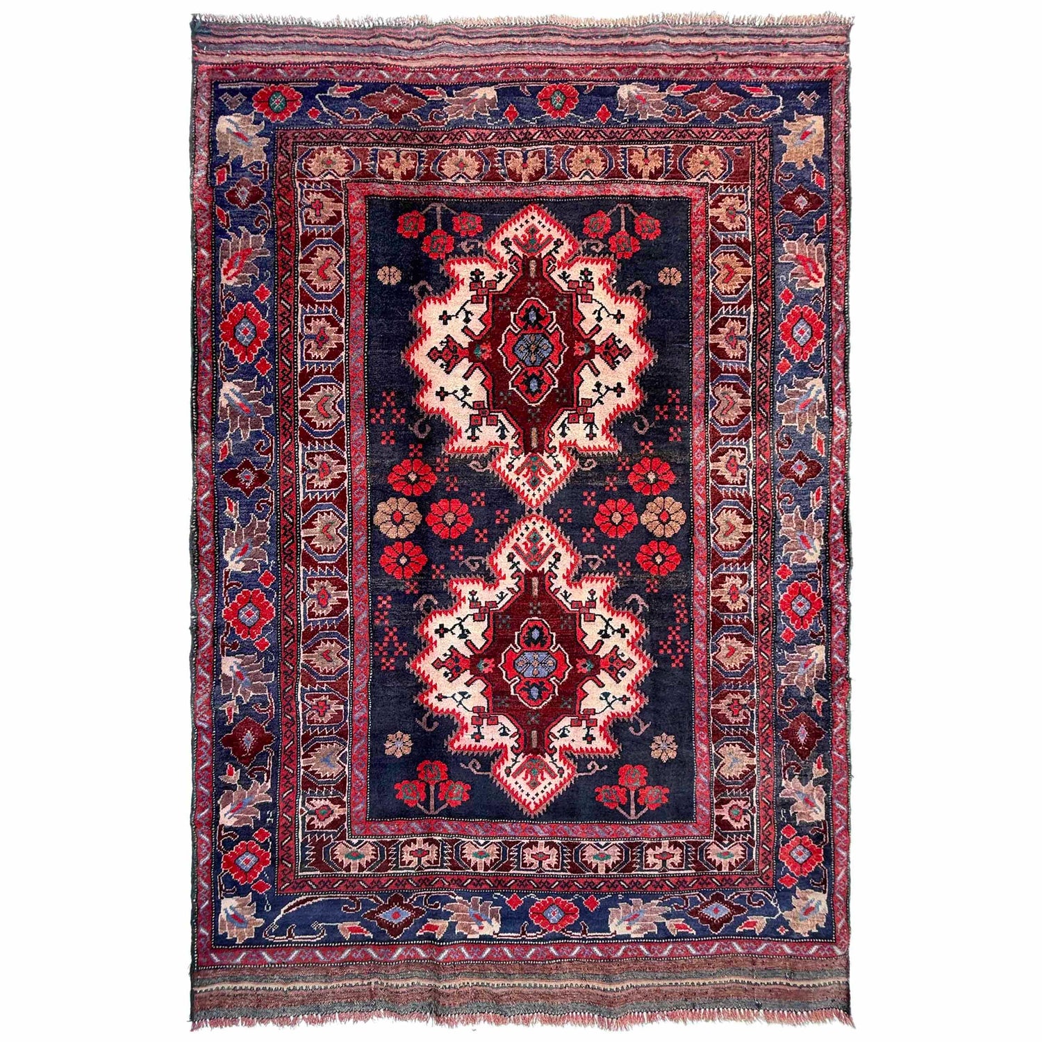 Baluchi Rug Handmade Multi Geometric 4x6 ft