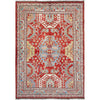 Heriz Area Rug Handmade Red Medallion 7x10 ft