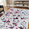 Embroidery Kilim Area Rug Handmade Beige Animal 4x6 ft