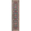 Kazak Rug Handmade Gray Medallion 10' Runner