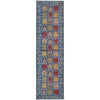 Bakhtiar Area Rug Runner Handmade Blue Floral 10' Runner