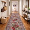 Waziri Runner Rug Handmade Multi Medallion 10' Runner