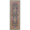 Kazak Rug Handmade Blue Medallion 6' Runner