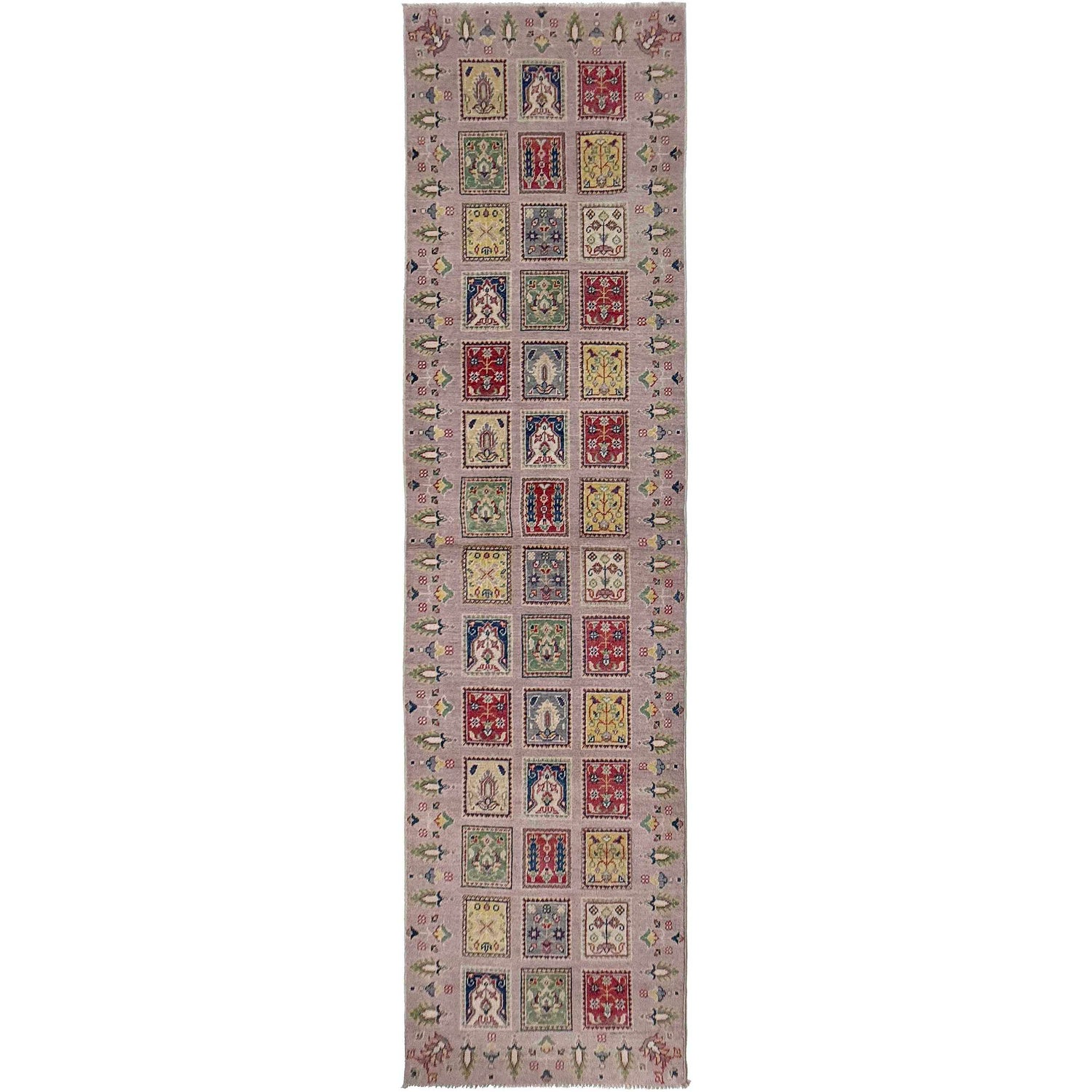 Bakhtiar Runner Handmade Pink Floral 10' Runner
