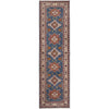 Kazak Rug Handmade Blue Medallion 10' Runner