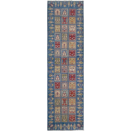 Bakhtiar Runner Rug Handmade Blue Floral 10' Runner