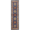 Kazak Rug Handmade Blue Medallion 10' Runner