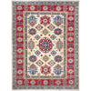 Kazak Rug Handmade Beige Medallion 7x10 ft
