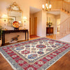Kazak Rug Handmade Beige Medallion 7x10 ft