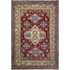 Kazak Rug Handmade Red Medallion 7x10 ft
