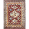 Kazak Rug Handmade Red Medallion 7x10 ft