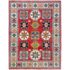 Kazak Rug Handmade Red Medallion 4x7 ft