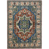Heriz Area Rug Handmade Multi Medallion 4x7 ft