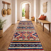 Khurjeen Area Rug Runner Handmade Multi Curvilinear 6'