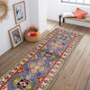 Kazak Rug Handmade Blue Medallion 6' Runner