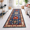 Kazak Rug Handmade Blue Medallion 6' Runner