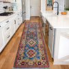 Kazak Rug Handmade Blue Medallion 6' Runner