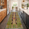 Kazak Rug Handmade Green Medallion 6' Runner