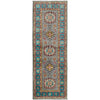 Kazak Rug Handmade Gray Medallion 5' Runner