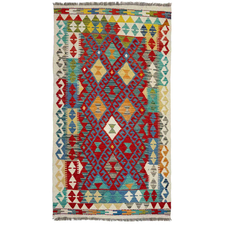Handmade Multi Kilim Geometric 4x6 ft