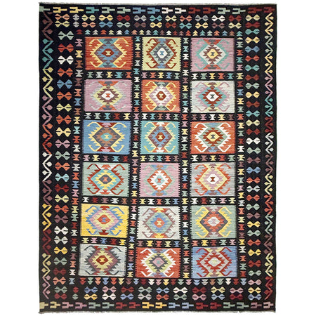 Handmade Multi Kilim Geometric 10x13 ft