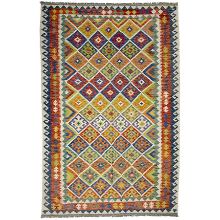 Handmade Multi Kilim Geometric 7x10 ft