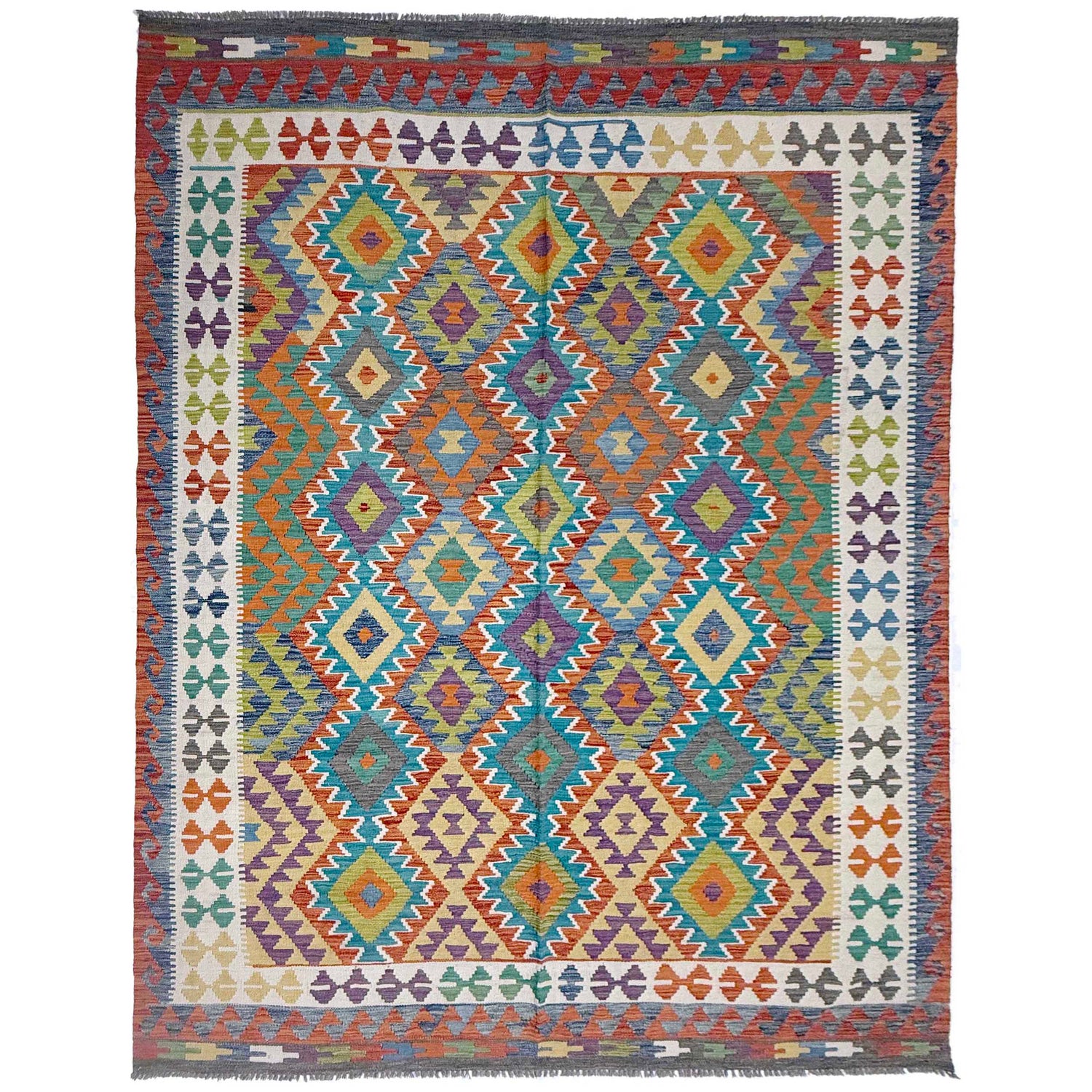 Handmade Multi Kilim Geometric 7x10 ft