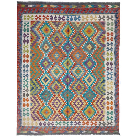 Handmade Multi Kilim Geometric 7x10 ft