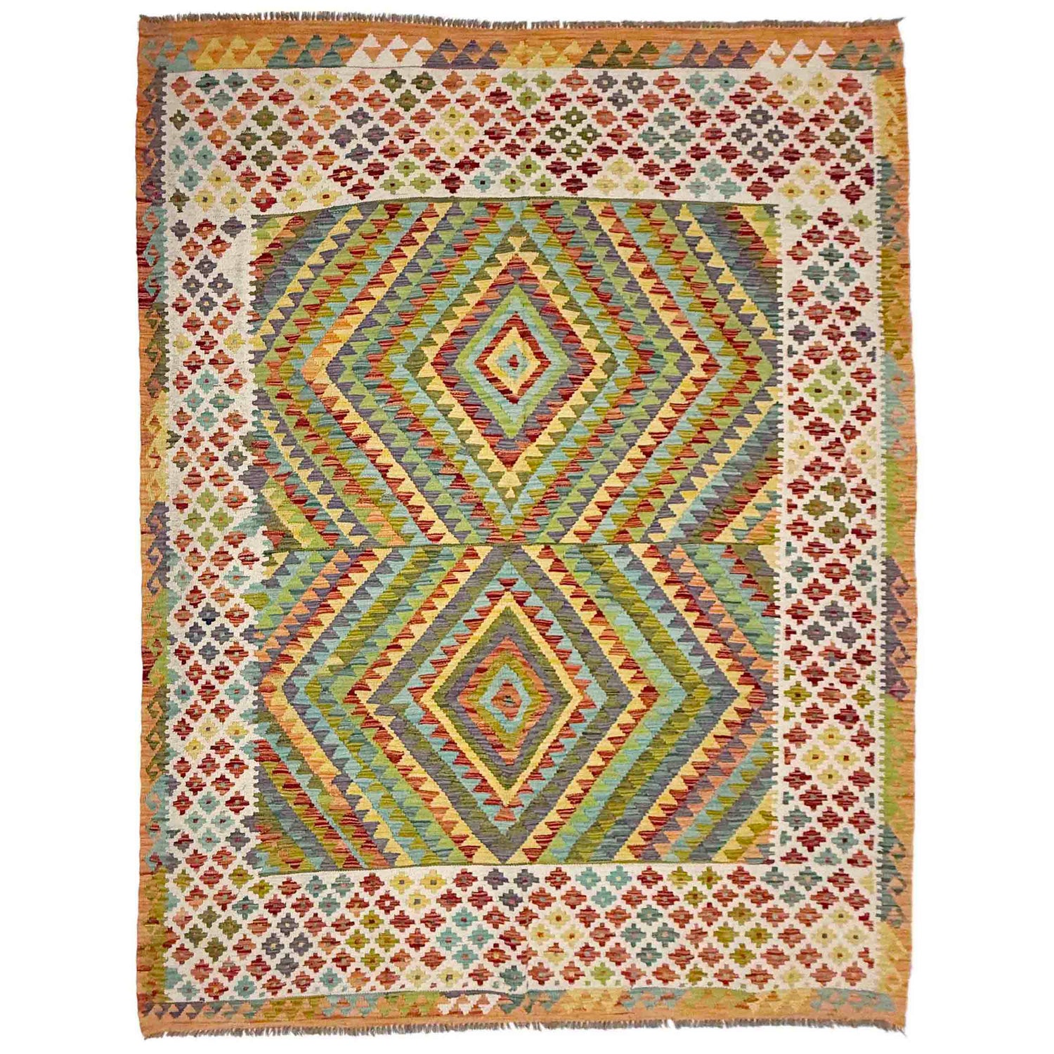 Handmade Multi Kilim Geometric 7x10 ft